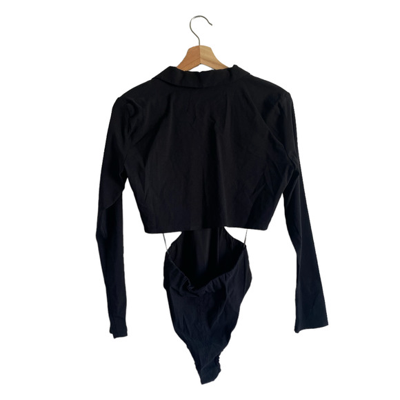 Zara Black Cutout Bodysuit - Picture 2 of 3